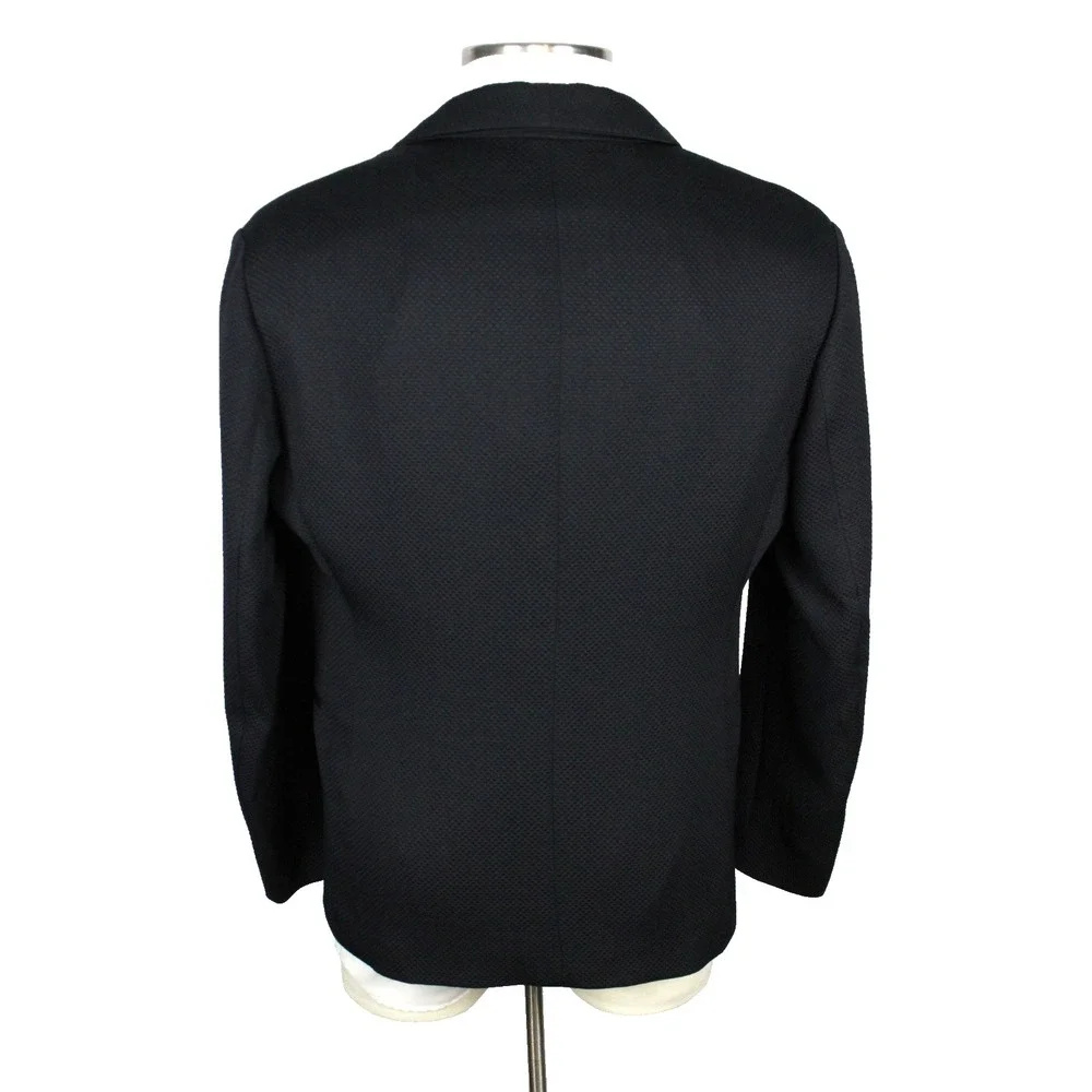 $2995 Giorgio Armani Blazer 42 R (52 EU) Silk Black One Button Shawl Lapel Italy